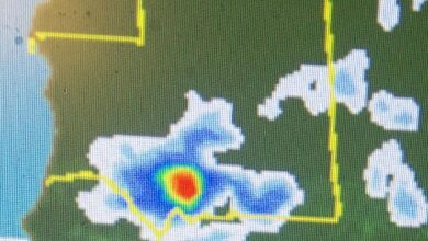 صورة أمطار على  كيفه وبعض المناطق