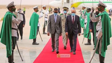 صورة غزواني يعود إلى نواكشوط قادما من واغادوغو