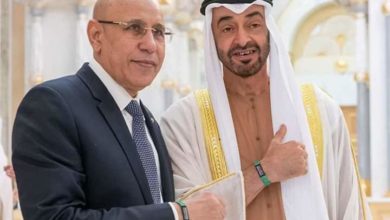 صورة غزواني يلتقي بولي عهد أبوظبي