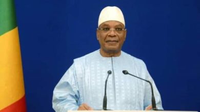 صورة الإعلان عن وفاة الرئيس المالي السابق إبراهيم بوبكر كيتا
