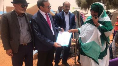 صورة كيهيدي/ مساعدات غذائية لأسرة تعرض منزلها لحريق  