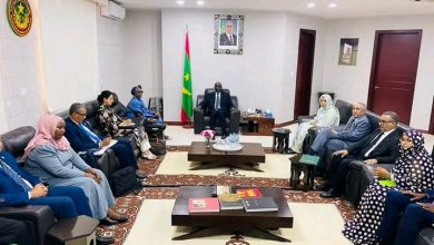 صورة ولد مرزوك يستقبل وفدا من المحكمة الإفريقية لحقوق الإنسان  ( تدوينة