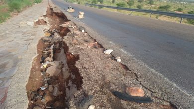 صورة أغورط/ إنجراف التربة يهدد بقطع طريق الأمل عند مرتفع أفام لخذيرات