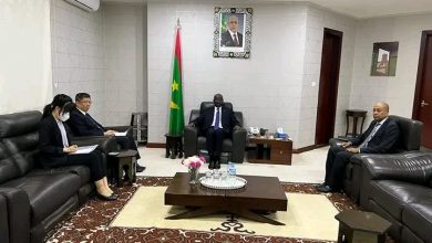 صورة ولد مرزوك يستقبل في مكتبه السفير الصيني المعتمد لدى موريتانيا