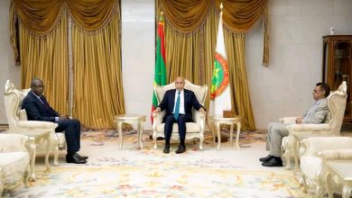 صورة رئيس الجمهورية يستقبل المفوض السامي لمنظمة إستثمار النهر السينغالي