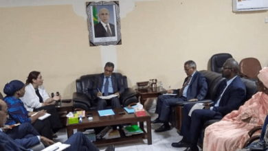 صورة وزير التهذيب الوطني يستقبل في مكتبه ممثلة البنك الدولي في موريتانيا