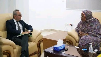 صورة مفوضة الأمن الغذائي تستقبل في مكتبها سفير إيطاليا المعتمد في موريتانيا
