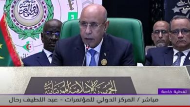 صورة خطاب رئيس الجمهورية أمام القادة العرب ( نص الخطاب )