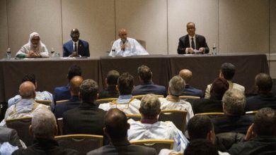 صورة ولد الغزواني يلتقي الجالية الموريتانية في الولايات المتحدة الأمريكية