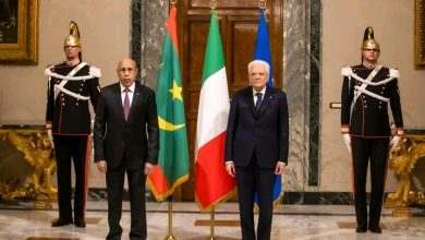 صورة رئيس الجمهورية يجري مباحثات مع نظيره الإيطالي 