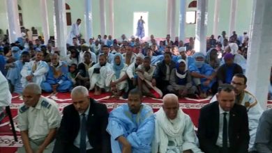 صورة تدشين جامع الخلفاء الراشدين بحي تنويش بمقاطعة توجنين