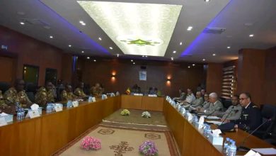 صورة قائد الأركان العامة للجيوش يعقد جلسة عمل مع قائد أركان الجيش المالي