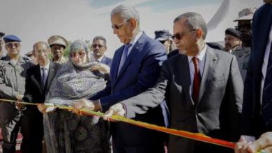 صورة تدشين مشروع تأمين شبكة توزيع مياه مدينة نواكشوط إنطلاقا من إديني