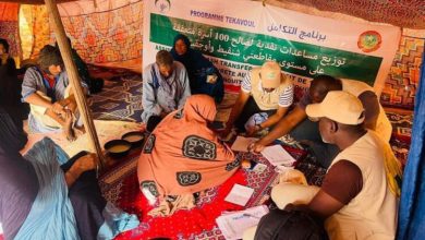 صورة مندوبية تآزر تقدم مساعدات مالية لفائدة عشرات الأسر في مقاطعتي شنقيط و أوجفت