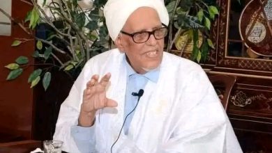 صورة الإعلان عن وفاة العلامة محمد المختار ولد أباه 