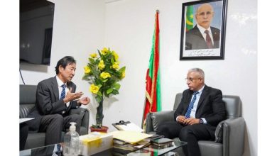صورة وزير الصحة يستقبل السفير الياباني المعتمد لدى موريتانيا 