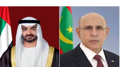 صورة رئيس الجمهورية يعزي رئيس دولة الإمارات العربية المتحدة 