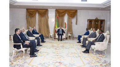 صورة رئيس الجمهورية يستقبل بالقصر الرئاسي وزير الخارجية الإيراني 