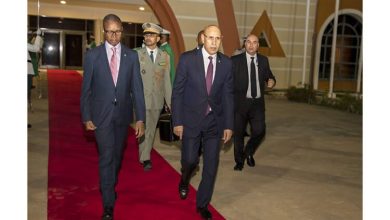 صورة رئيس الجمهورية يتوجه إلى جمهورية مصر في زيارة عمل ( الوفد المرافق)