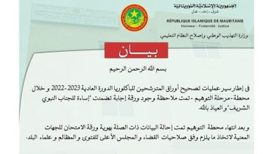 صورة وزارة التهذيب الوطني تحيل هوية صاحب الورقة المسيئة للجناب النبوي إلى القضاء 