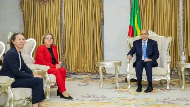صورة رئيس الجمهورية يستقبل بالقصر الرئاسي وزيرة التعاون الألماني