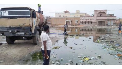 صورة جهة نواكشوط تطلق حملة لشفط مياه الأمطار بأحياء العاصمة