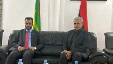صورة نواكشوط/ وزير الشؤون الإسلامية  يقدم واجب العزاء باسم رئيس الجمهورية للشعب الليبي