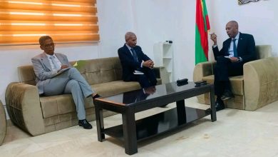 صورة وزير التنمية الحيوانية يستقبل وفدا من البنك الوطني الموريتاني BNM 