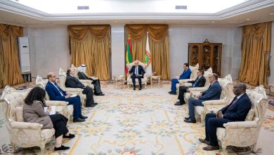 صورة نواكشوط/ رئيس الجمهورية يستقبل الدكتور محمد سليمان الجاسر رئيس مجموعة البنك الإسلامي 