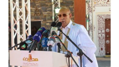 صورة خطاب رئيس الجمهورية لدى إشرافه على افتتاح مهرجان ” مدائن التراث ” بولاته