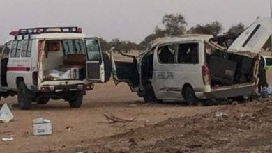 صورة وفاة خمسة أشخاص في حادث سير قرب مدينة ألاك 