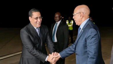 صورة رئيس الجمهورية يعود إلى نواكشوط قادماً من المغرب 