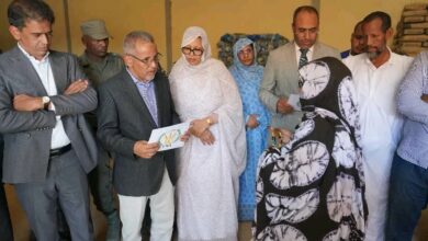 صورة لعصابه/ أثناء زيارتها للولاية مفوضة الأمن الغذائي تطلق المرحلة الرابعة من التحويلات النقدية وتوزع التمويلات على 31 تعاونية
