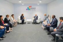 صورة رئيس الجمهورية يعقد لقاء مع رئيسة الحكومة التونسية بمدينة شبيلية الاسبانية 