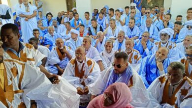 صورة كيفه/ تظاهرة سياسية حاشدة لحلف الوفاء الذي يتزعمه النائب لمرابط ولد الطالب الأمين في قرية بلوار 