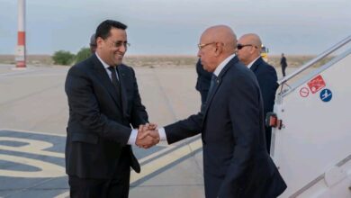 صورة رئيس الجمهورية يعود إلى نواكشوط بعد مشاركته فى المنتدى الثاني للبوابة العالمية 