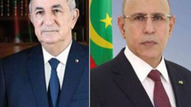 صورة رئيس الجمهورية يوجه برقية تهنئة إلى نظيره الجزائري السيد عبد المجيد تبون