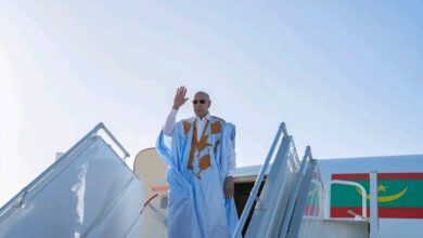 صورة رئيس الجمهورية السيد محمد ولد الشيخ الغزواني يتوجه إلى مدينة النعمة