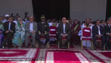 صورة لبراكنة/ رئيس الجمهورية يشرف في مدينة بوكى بولاية لبراكنة على تدشين طريق بوكى كيهيدي 