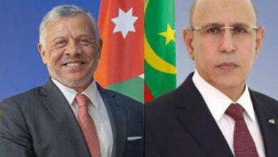 صورة رئيس الجمهورية يجري اتصالات هاتفيا بالعاهل الأردني الملك عبد الله بن الحسين 