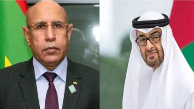 صورة رئيس الجمهورية يجري اتصالا هاتفيا برئيس دولة الإمارات العربية المتحدة الأمير محمد بن زايد