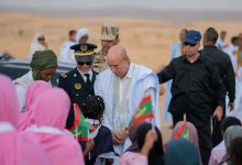 صورة رئيس الجمهورية يصل مدينة أوجفت المحطة الرابعة و الأخيرة من زيارته لولاية آدرار